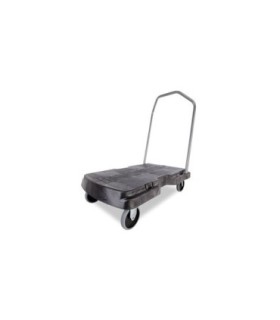 Rubbermaid FG440100BLA Triple Trolley - S-Duty w/5"Caster 500lbs - Black, Price Per EA - FG440100BLA -  - [unit price]