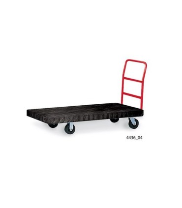 Rubbermaid FG443600BLA Platform Truck - HD 24x48"w/8"TPR Caster 2000lb- Black, Price Per EA - FG443600BLA -  - [unit price]