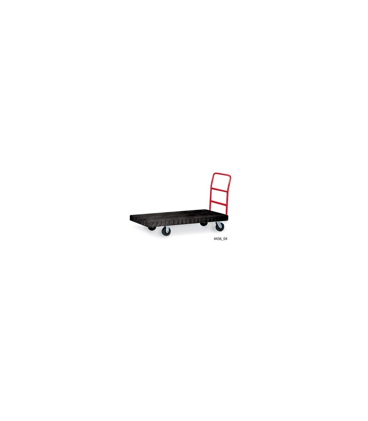 Rubbermaid FG443600BLA Platform Truck - HD 24x48"w/8"TPR Caster 2000lb- Black, Price Per EA - FG443600BLA -  - [unit price]