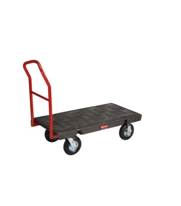 Rubbermaid FG443610BLA SOP: Platform Truck - HD 24x48"w/8"Pneu Caster 1200lb-Black, Price Per EA - FG443610BLA -  - [unit price]