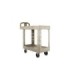 Rubbermaid FG450088BEIG HD Utility Cart - Small 16"x30"- Lipped 2 Shelf -Beige, Price Per EA - FG450088BEIG -  - [unit price]