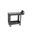 Rubbermaid FG450500BLA HD Utility Cart - Small 16"x30" -Flat Shelf - Black, Price Per EA