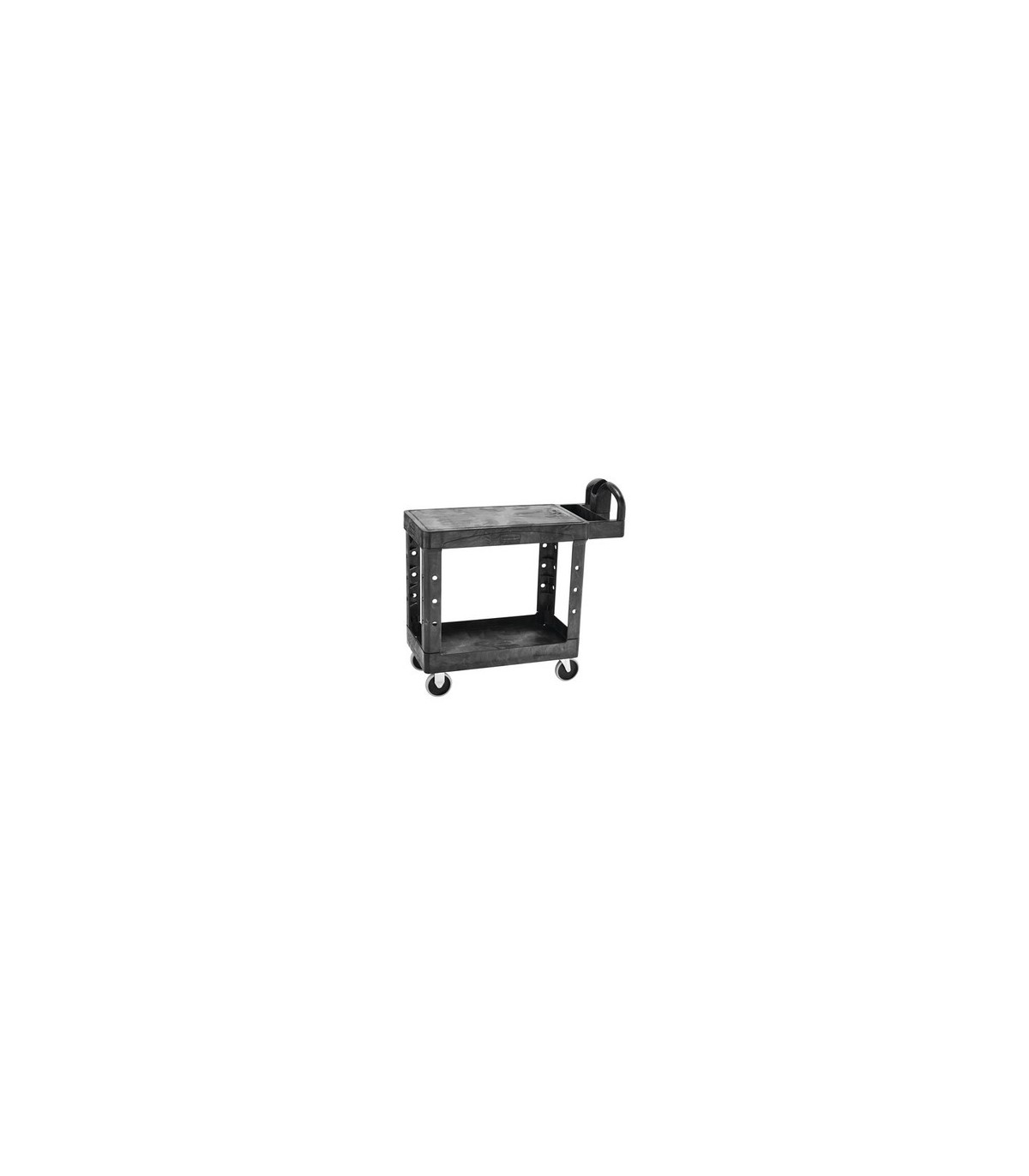 Rubbermaid FG450500BLA HD Utility Cart - Small 16"x30" -Flat Shelf - Black, Price Per EA - FG450500BLA -  - [unit price]