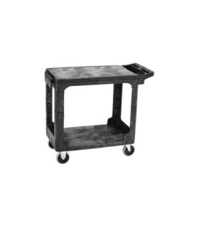 Rubbermaid FG450589BLA HD Utility Cart -Small 16"x30"Flat HDL Shelf-Black, Price Per EA - FG450589BLA -  - [unit price]