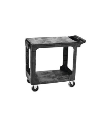 Rubbermaid FG450589BLA HD Utility Cart -Small 16"x30"Flat HDL Shelf-Black, Price Per EA - FG450589BLA -  - [unit price]