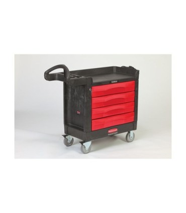 Rubbermaid FG451388BLA Trademaster - Work Center 4-Drawer - 16"x30" - Black, Price Per EA - FG451388BLA -  - [unit price]