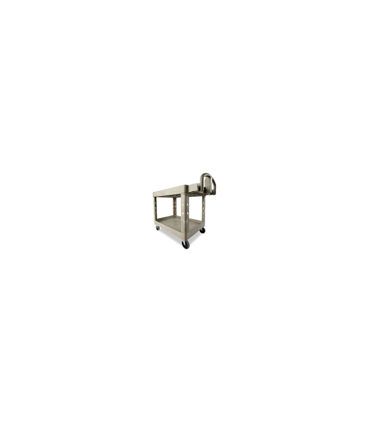 Rubbermaid FG452088BEIG HD Utility Cart - Med 24"x36" - Lipped 2 Shelf - Beige, Price Per EA - FG452088BEIG -  - [unit price]