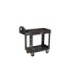 Rubbermaid FG452088BLA HD Utility Cart - Med 24"x36" - Lipped 2 Shelf - Black, Price Per EA - FG452088BLA -  - [unit price]
