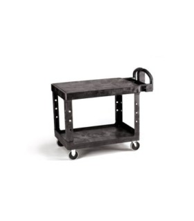 Rubbermaid FG452500BLA SOP: HD Utility Cart - Medium 24"x36"-Flat Shelf - Black, Price Per EA - FG452500BLA -  - [unit price]