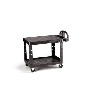 Rubbermaid FG452500BLA SOP: HD Utility Cart - Medium 24"x36"-Flat Shelf - Black, Price Per EA - FG452500BLA -  - [unit price]