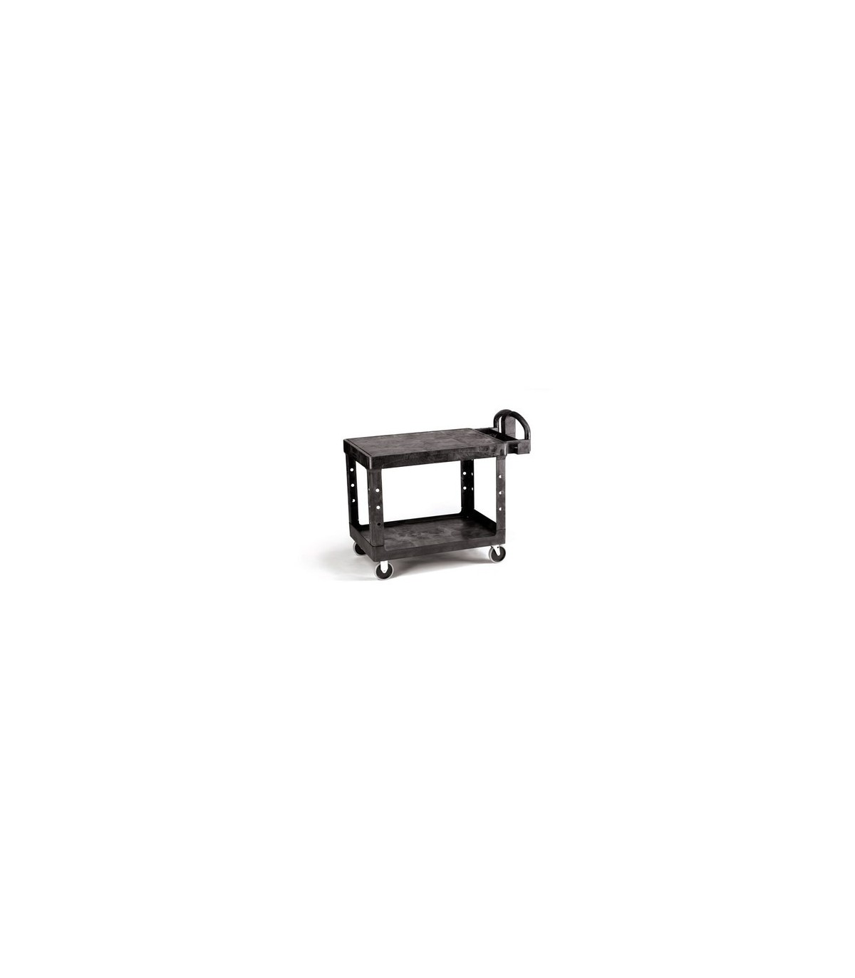 Rubbermaid FG452500BLA SOP: HD Utility Cart - Medium 24"x36"-Flat Shelf - Black, Price Per EA - FG452500BLA -  - [unit price]