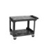 Rubbermaid FG452589BLA HD Utility Cart-Medium 24"x36"Flat HDL Shelf-Blk, Price Per EA - FG452589BLA -  - [unit price]
