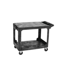 Rubbermaid FG452589BLA HD Utility Cart-Medium 24"x36"Flat HDL Shelf-Blk, Price Per EA - FG452589BLA -  - [unit price]
