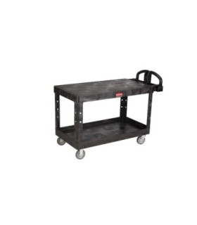 Rubbermaid FG454500BLA HD Utility Cart - Large 24"x48"-Flat Shelf - Black, Price Per EA - FG454500BLA -  - [unit price]