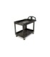 Rubbermaid FG454600BLA HD Utility Cart - Large 24"x48" - Lip 2 Shelf - Black, Price Per EA - FG454600BLA -  - [unit price]
