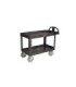 Rubbermaid FG454610BLA SOP: HD Utility Cart-Large 24"x48"-Lip 2Shelf/Pnum Ctr-Blk, Price Per EA - FG454610BLA -  - [unit price]