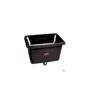 Rubbermaid FG461100BLA SOP: Truck - Cube 500lb/14cuft w/Spring Platform - Black, Price Per EA - FG461100BLA -  - [unit price]