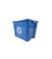 Rubbermaid FG571473BLUE Recycling Box 14G - Blue, Price Per EA