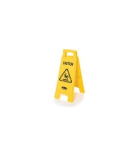 Rubbermaid FG611200YEL Safety - Floor Sign w/Multi-Ling Caution 2-Sided 25"H, Price Per EA - FG611200YEL -  - [unit price]