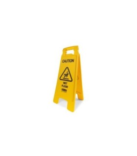 Rubbermaid FG611277YEL Safety - Floor Sign w/"Caution Wet Floor" 25"H, Price Per EA - FG611277YEL -  - [unit price]