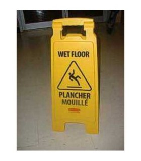 Rubbermaid FG611285YEL OBS: Safety -Floor Sign w/"Caution Wet Floor"Eng/Fre 25"H, Price Per EA - FG611285YEL -  - [unit price]