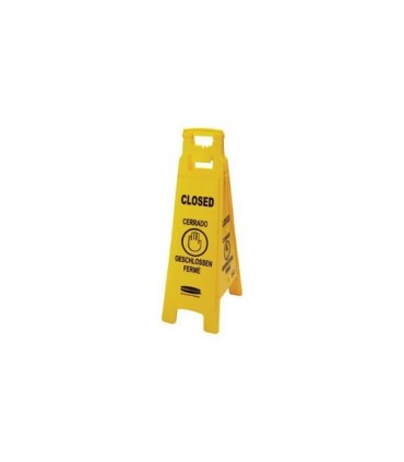 Rubbermaid FG611478YEL Final Sale: Floor Sign w/Multi-Ling Closed 37"-Yel, Price Per EA - FG611478YEL -  - [unit price]