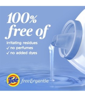 P&G 30772-12140 Tide - Liquid Low Suds Free & Gentle 100 Ld - 4/3.9L - 30772-12140 -  - [unit price]