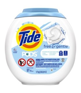 P&G 37000-00780 Tide - Liquid Pod Cold Water HE Free/Gentle - 4/57ct - 37000-00780 -  - [unit price]