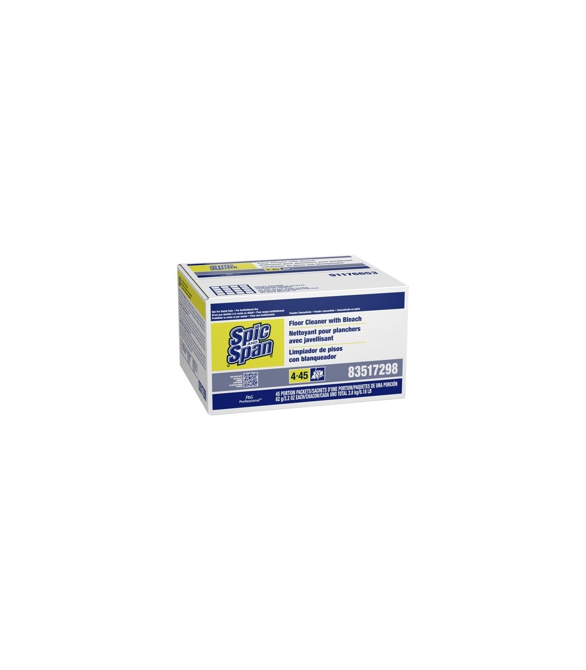 P&G 37000-02010 Spic & Span Pro - Floor Cln w/Bleach Conc 4-45 -45/62g - 37000-02010 -  - [unit price]