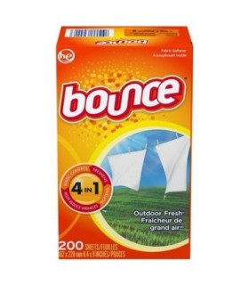 P&G 37000-30420 Bounce - Fabric Softener Outdoor Fresh - 6/200ct - 37000-30420 -  - [unit price]