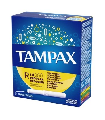 P&G 73010-28012 Tampax - Cardboard Regular (480 units) 20ct/6bxs/4cs - 73010-28012 -  - [unit price]