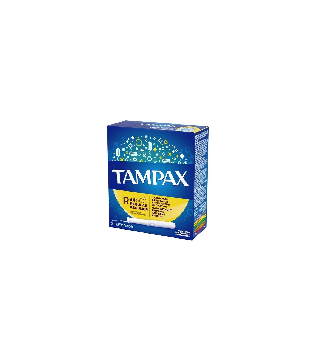 P&G 73010-28012 Tampax - Cardboard Regular (480 units) 20ct/6bxs/4cs - 73010-28012 -  - [unit price]