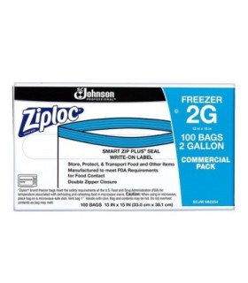 SC JOHNSON 19800707610 Ziploc Pro - Freezer 2 Gallon - 2.4mil - 100ct [94605] - 19800707610 -  - [unit price]