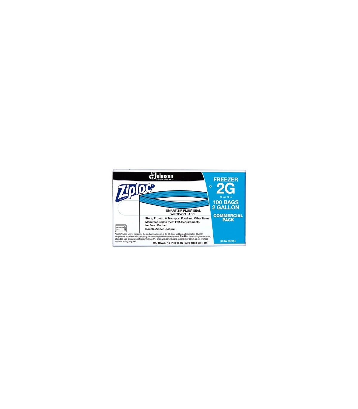 SC JOHNSON 19800707610 Ziploc Pro - Freezer 2 Gallon - 2.4mil - 100ct [94605] - 19800707610 -  - [unit price]