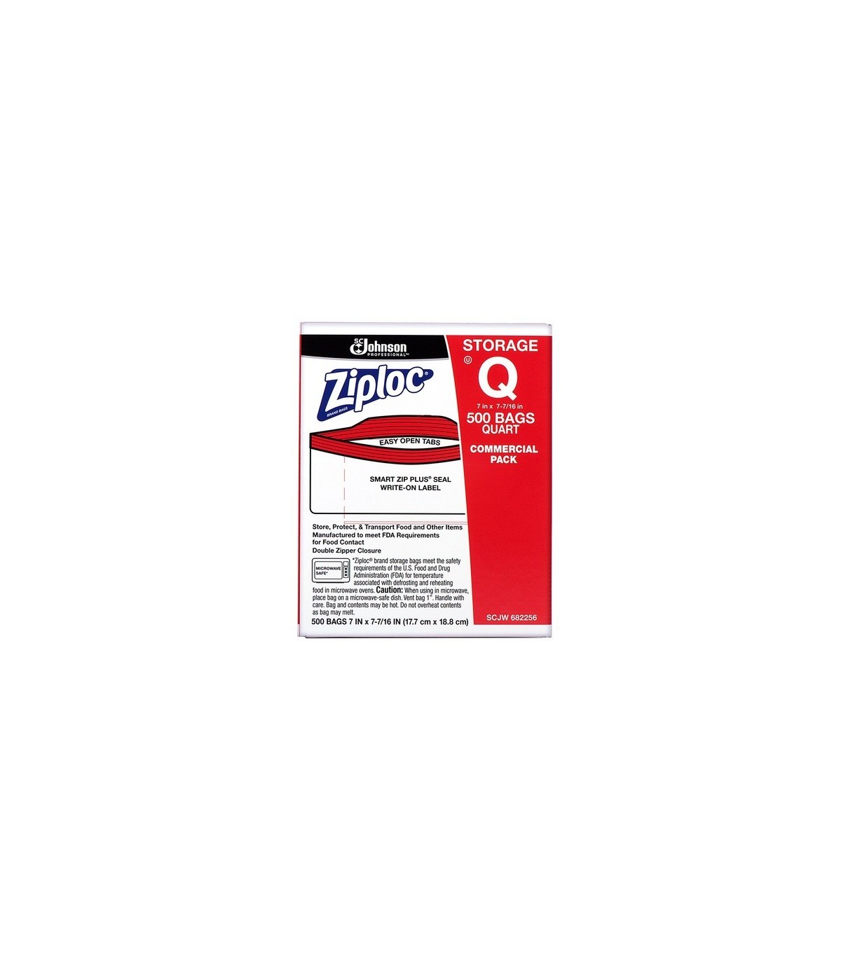 SC JOHNSON 19800707634 Ziploc Pro - Storage Quart - 1.66mil - 500ct [94601] - 19800707634 -  - [unit price]