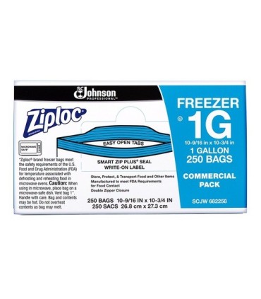 SC JOHNSON 25700713774 Ziploc Pro - Freezer Gallon - 2.4mil - 250ct [94604] - 25700713774 -  - [unit price]