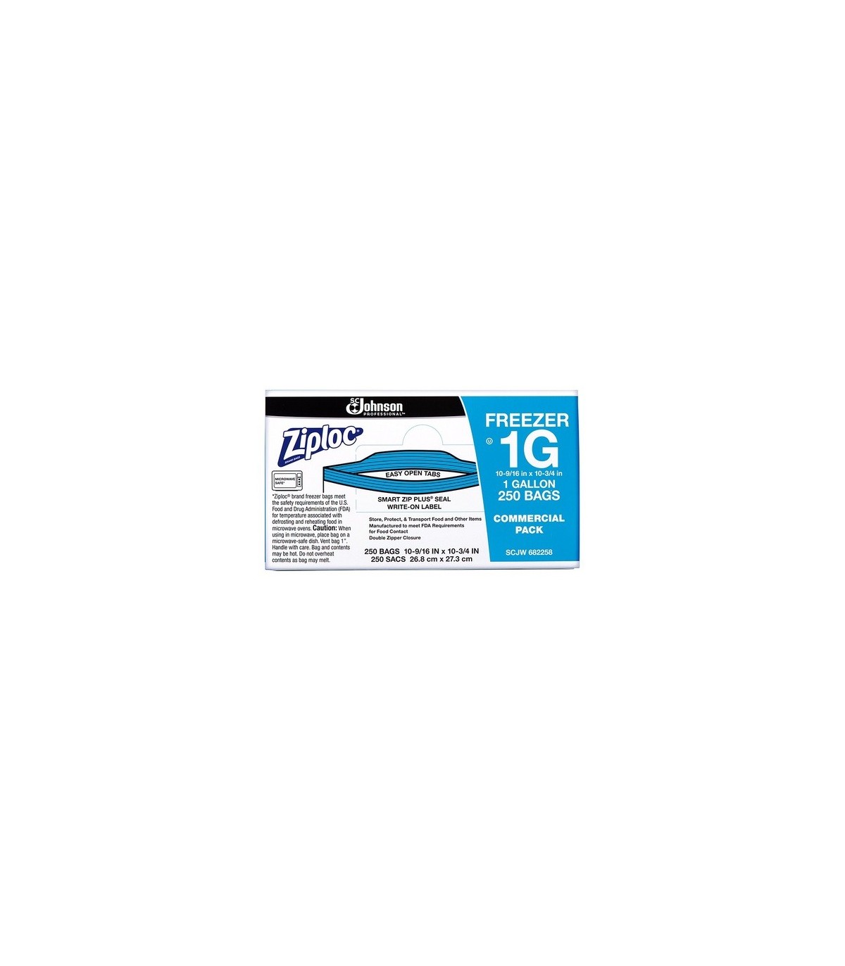 SC JOHNSON 25700713774 Ziploc Pro - Freezer Gallon - 2.4mil - 250ct [94604] - 25700713774 -  - [unit price]