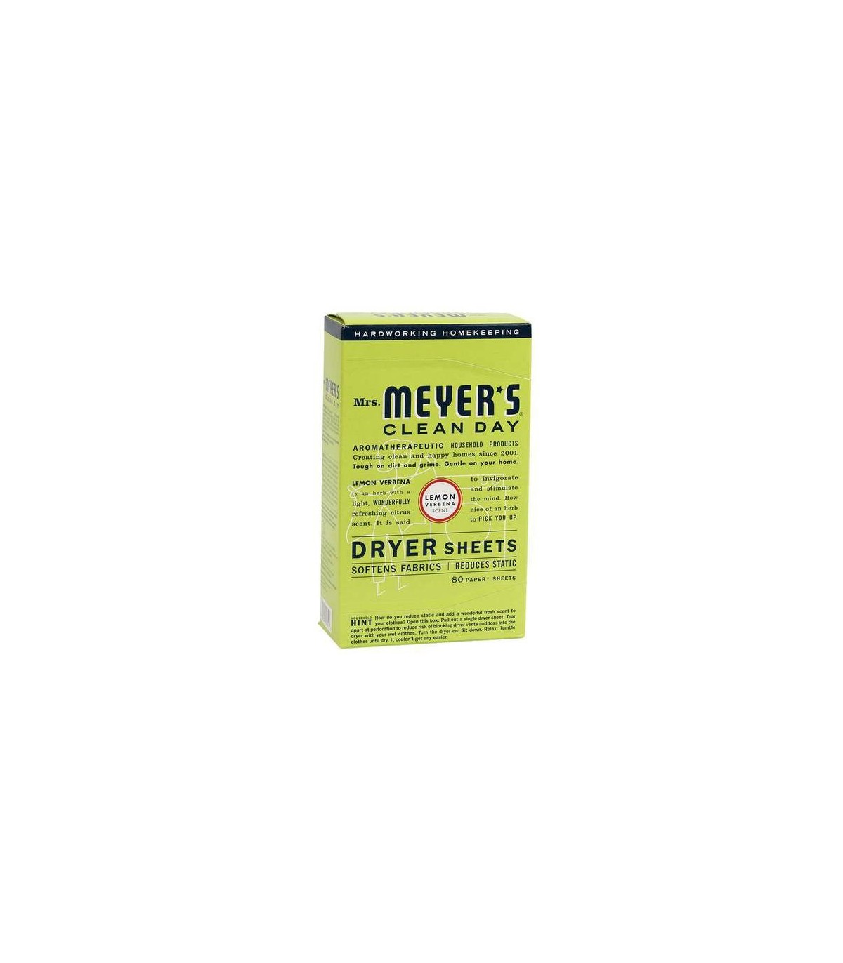SC JOHNSON 59200708510 SOP: Mrs.Meyers Dryer Sheets - LemonVerbena - 12/80ct - 59200708510 -  - [unit price]