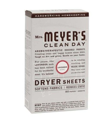 SC JOHNSON 59200708619 SOP: Mrs.Meyers Dryer Sheets - Lavender - 12/80ct - 59200708619 -  - [unit price]