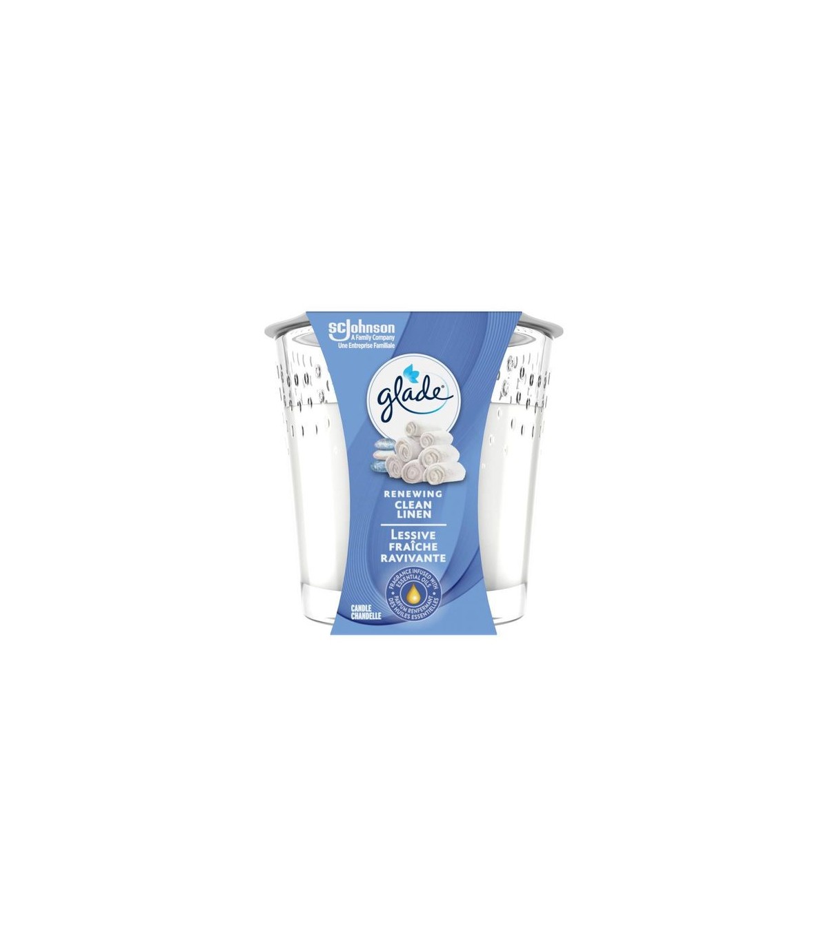 SC JOHNSON 62300005366 SOP: Glade - Triple Wick Candle Clean Linen - 6/1ct - 62300005366 -  - [unit price]