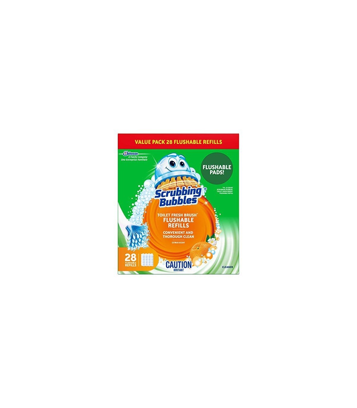 SC JOHNSON 62913734929 SOP: SBubbles - Toilet Fresh Brush Flushable Refill- 6/28ct - 62913734929 -  - [unit price]