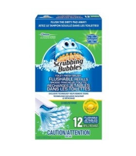 SC JOHNSON 62913734998 SOP: SBubbles - Toilet Fresh Brush Flushable Refill-12/12ct - 62913734998 -  - [unit price]