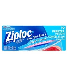 SC JOHNSON 67140004302 SOP: Ziploc Brand Bags - Freezer Medium - 12/19ct - 67140004302 -  - [unit price]