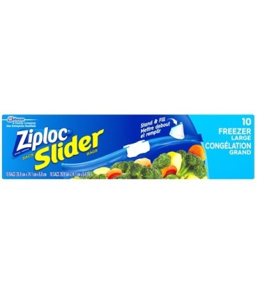 SC JOHNSON 67140009703 SOP: Ziploc Brand Bags - Slider Freezer - Large - 12/10ct - 67140009703 -  - [unit price]