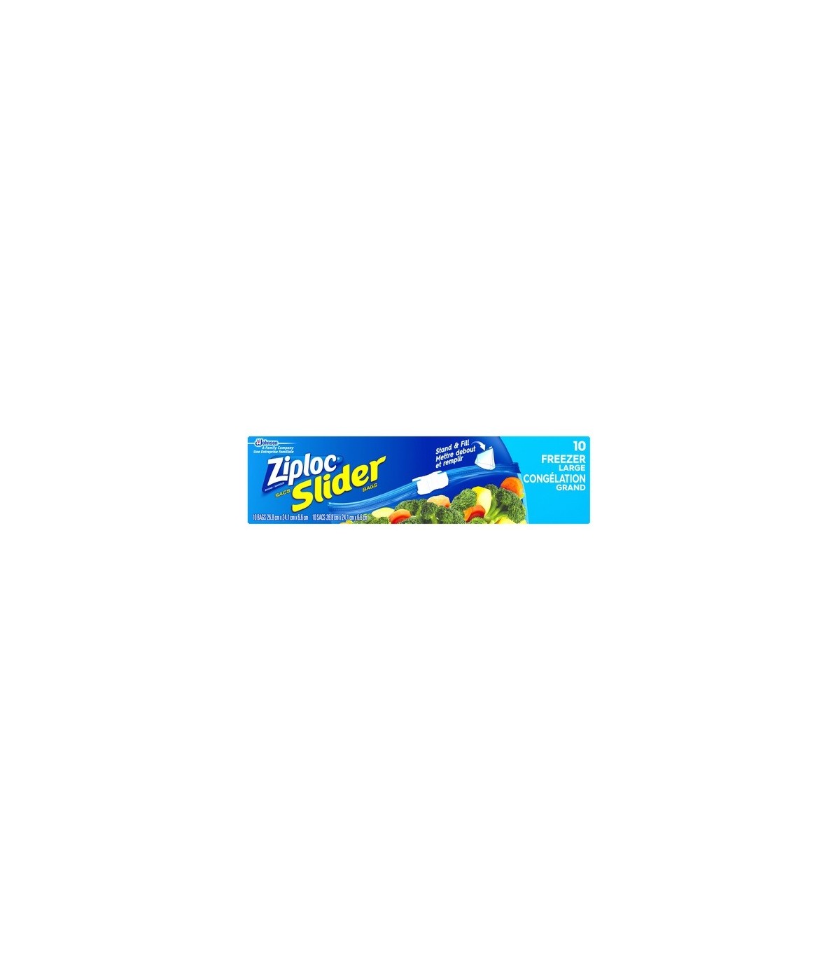 SC JOHNSON 67140009703 SOP: Ziploc Brand Bags - Slider Freezer - Large - 12/10ct - 67140009703 -  - [unit price]