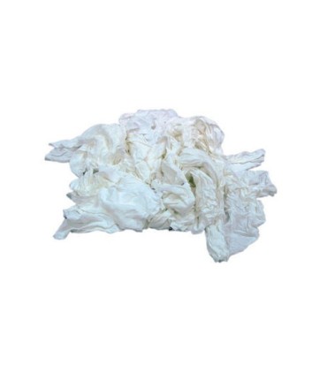 HOSPECO 45525 Mill Bleached Knit Wipers - Tshirt Rags 25Lbs - White - 45525 -  - [unit price]