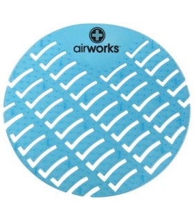 HOSPECO AWUS001BX Airworks EVA Urinal Screen 10/pk - Eucalyptus -t Blue - AWUS001BX -  - [unit price]