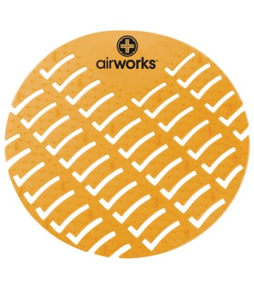 HOSPECO AWUS231BX Airworks EVA Urinal Screen 10/pk - Citrus - Lt Orange - AWUS231BX -  - [unit price]