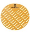 HOSPECO AWUS231BX Airworks EVA Urinal Screen 10/pk - Citrus - Lt Orange