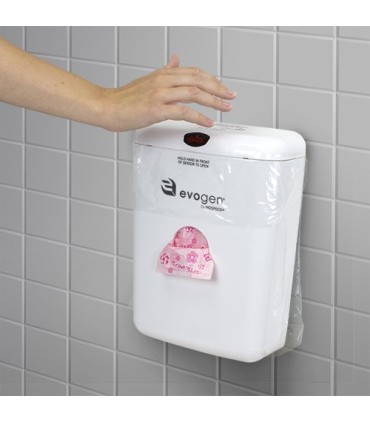 HOSPECO EVNTCWR Sanitary Napkin Receptacle - Evogen Touchless - White - EVNTCWR -  - [unit price]